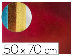 Goma EVA metalizada Liderpapel 50x70cm. espesor 2mm. rojo